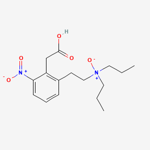 molecular formula C16H24N2O5 B13451353 2-[2-(Di-N-propylamino)ethyl]-6-nitrophenyl Acetic Acid-N-oxide CAS No. 1072875-70-7