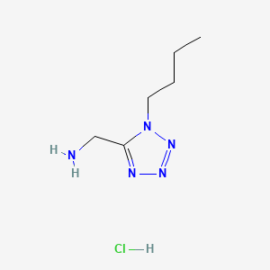 molecular formula C6H14ClN5 B13451394 (1-butyl-1H-1,2,3,4-tetrazol-5-yl)methanamine hydrochloride 