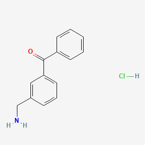 molecular formula C14H14ClNO B13451468 1-(3-Benzoylphenyl)methanamine hydrochloride 