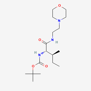molecular formula C17H33N3O4 B13451523 tert-Butyl ((2S,3S)-3-methyl-1-((2-morpholinoethyl)amino)-1-oxopentan-2-yl)carbamate 