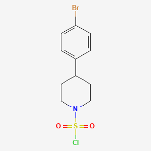 molecular formula C11H13BrClNO2S B13451527 4-(4-Bromophenyl)piperidine-1-sulfonyl chloride 