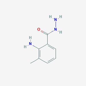 molecular formula C8H11N3O B13451549 2-Amino-3-methylbenzohydrazide 
