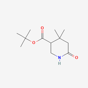 molecular formula C12H21NO3 B13451565 Tert-butyl 4,4-dimethyl-6-oxopiperidine-3-carboxylate 
