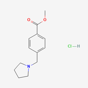 molecular formula C13H18ClNO2 B13451566 Methyl 4-[(pyrrolidin-1-yl)methyl]benzoate hydrochloride 