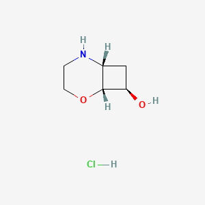 molecular formula C6H12ClNO2 B13451574 rac-(1R,6R,8R)-2-oxa-5-azabicyclo[4.2.0]octan-8-ol hydrochloride 