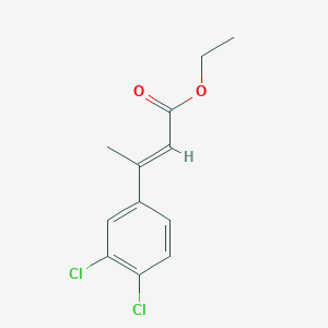 molecular formula C12H12Cl2O2 B13451581 Ethyl 3-(3,4-dichlorophenyl)but-2-enoate 