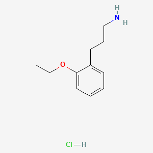 molecular formula C11H18ClNO B13451588 3-(2-Ethoxyphenyl)propan-1-amine hydrochloride 