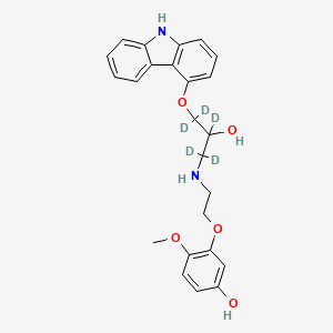 molecular formula C24H26N2O5 B13451602 5'-Hydroxyphenyl Carvedilol-d5 
