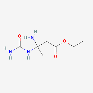 molecular formula C7H15N3O3 B1345165 ethyl 3-amino-3-(carbamoylamino)butanoate CAS No. 73758-52-8