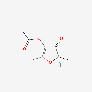 molecular formula C8H10O4 B1345189 2,5-Dimethyl-4-oxo-4,5-dihydrofuran-3-yl acetate CAS No. 4166-20-5