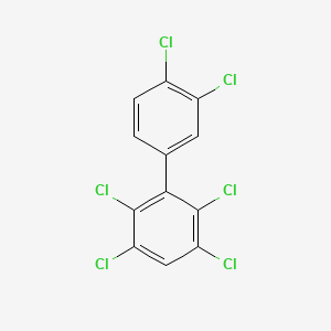 molecular formula C12H4Cl6 B1345201 2,3,3',4',5,6-Hexachlorobiphenyl CAS No. 74472-44-9