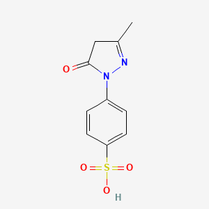 molecular formula C10H10N2O4S B1345211 4-(3-Methyl-5-oxo-4,5-dihydro-1H-pyrazol-1-yl)benzenesulfonic acid CAS No. 89-36-1