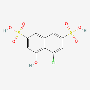 molecular formula C10H7ClO7S2 B1345212 4-Chloro-5-hydroxynaphthalene-2,7-disulphonic acid CAS No. 90-21-1