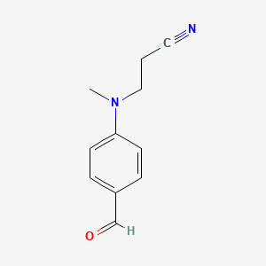 molecular formula C11H12N2O B1345214 4-[(2-氰基乙基)甲基氨基]苯甲醛 CAS No. 94-21-3