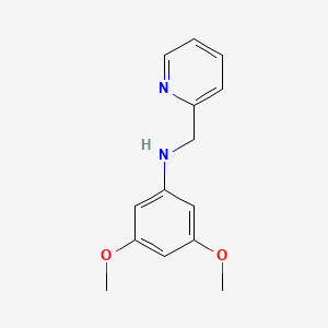 molecular formula C14H16N2O2 B1345215 3,5-dimethoxy-N-(pyridin-2-ylmethyl)aniline 