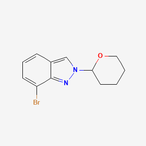 molecular formula C12H13BrN2O B13452161 7-bromo-2-(oxan-2-yl)-2H-indazole 