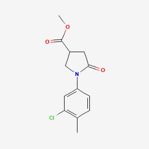 molecular formula C13H14ClNO3 B1345217 Methyl 1-(3-chloro-4-methylphenyl)-5-oxopyrrolidine-3-carboxylate 