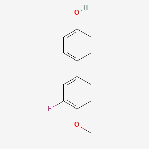 molecular formula C13H11FO2 B1345220 4-(3-Fluoro-4-methoxyphenyl)phenol CAS No. 1136617-28-1