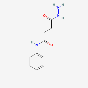 molecular formula C11H15N3O2 B1345222 4-hydrazino-N-(4-methylphenyl)-4-oxobutanamide CAS No. 443864-24-2
