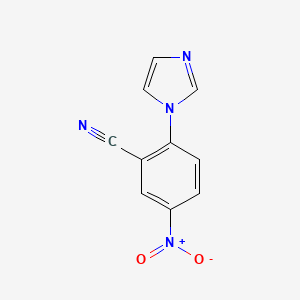 molecular formula C10H6N4O2 B1345223 2-(1H-imidazol-1-yl)-5-nitrobenzonitrile CAS No. 17417-11-7