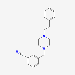molecular formula C20H23N3 B1345225 3-[[4-(2-Phenylethyl)piperazin-1-yl]methyl]benzonitrile CAS No. 918479-51-3