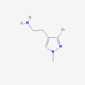 molecular formula C6H10BrN3 B13452267 2-(3-bromo-1-methyl-1H-pyrazol-4-yl)ethan-1-amine 
