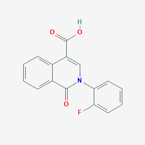 molecular formula C16H10FNO3 B1345227 2-(2-Fluorophenyl)-1-oxo-1,2-dihydroisoquinoline-4-carboxylic acid CAS No. 439140-89-3