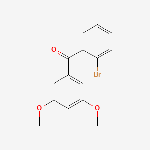 molecular formula C15H13BrO3 B1345229 2-Bromo-3',5'-dimethoxybenzophenone CAS No. 951892-04-9