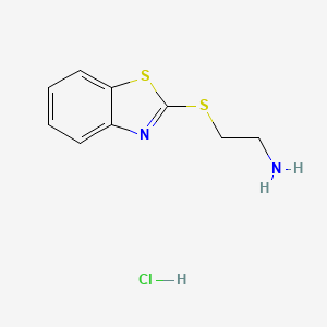 molecular formula C9H11ClN2S2 B1345233 2-(Benzo[d]thiazol-2-ylthio)ethan-1-amine hydrochloride CAS No. 22258-75-9