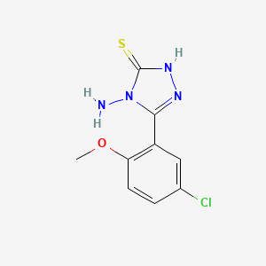 molecular formula C9H9ClN4OS B1345236 4-amino-5-(5-chloro-2-methoxyphenyl)-4H-1,2,4-triazole-3-thiol CAS No. 1003849-76-0