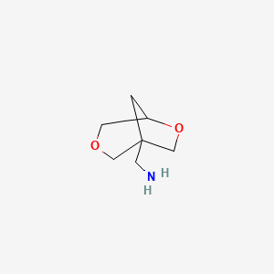 molecular formula C7H13NO2 B13452366 3,6-Dioxabicyclo[3.2.1]octan-1-ylmethanamine 