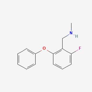 molecular formula C14H14FNO B1345240 1-(2-Fluoro-6-phenoxyphenyl)-N-methylmethanamine CAS No. 902836-71-9