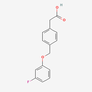 molecular formula C15H13FO3 B1345243 4-(3-Fluorophenoxymethyl)phenylacetic acid 