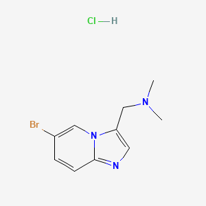 molecular formula C10H13BrClN3 B1345247 (6-bromoimidazo[1,2-a]pyridin-3-yl)-N,N-dimethylmethanamine hydrochloride CAS No. 1134570-17-4