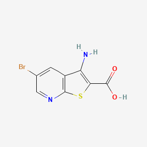 molecular formula C8H5BrN2O2S B13452481 3-Amino-5-bromothieno[2,3-b]pyridine-2-carboxylic acid 