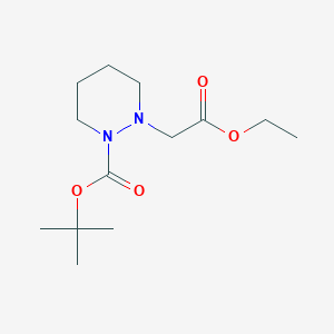 molecular formula C13H24N2O4 B1345251 tert-butyl 2-(2-ethoxy-2-oxoethyl)tetrahydro-1(2H)-pyridazinecarboxylate CAS No. 952183-06-1
