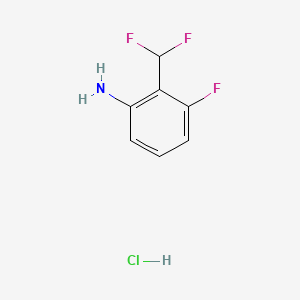 molecular formula C7H7ClF3N B13452534 2-(Difluoromethyl)-3-fluoroaniline hydrochloride 