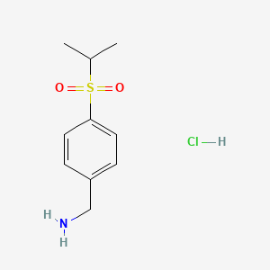 molecular formula C10H16ClNO2S B13452566 [4-(Propane-2-sulfonyl)phenyl]methanamine hydrochloride 