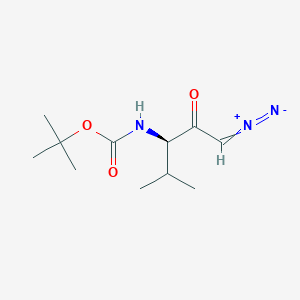 molecular formula C11H19N3O3 B13452571 tert-butyl N-[(3R)-1-diazo-4-methyl-2-oxopentan-3-yl]carbamate 