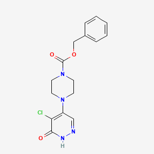 molecular formula C16H17ClN4O3 B1345260 4-(5-氯-6-氧代-1,6-二氢-4-哒嗪基)四氢-1(2H)-吡嗪甲酸苄酯 CAS No. 952182-38-6