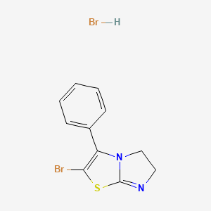 molecular formula C11H10Br2N2S B1345261 2-溴-3-苯基-5,6-二氢咪唑[2,1-b]噻唑盐酸盐 CAS No. 1134611-60-1