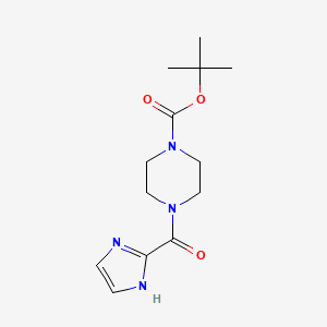 molecular formula C13H20N4O3 B13452620 tert-butyl 4-(1H-imidazole-2-carbonyl)piperazine-1-carboxylate 