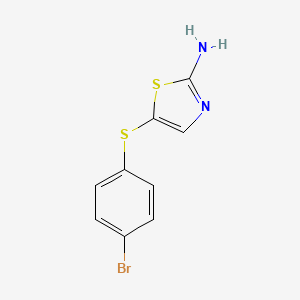 molecular formula C9H7BrN2S2 B1345265 5-[(4-溴苯基)硫代]-1,3-噻唑-2-胺 CAS No. 90484-42-7