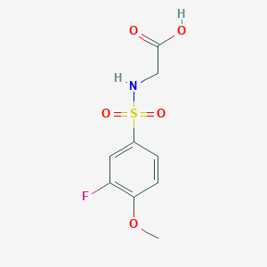 molecular formula C9H10FNO5S B1345268 (3-氟-4-甲氧基-苯磺酰氨基)-乙酸 CAS No. 1010903-55-5