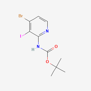 molecular formula C10H12BrIN2O2 B13452702 tert-butyl N-(4-bromo-3-iodopyridin-2-yl)carbamate 