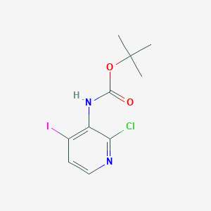 molecular formula C10H12ClIN2O2 B1345272 (2-氯-4-碘-吡啶-3-基)-氨基甲酸叔丁酯 CAS No. 855784-39-3