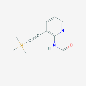 molecular formula C15H22N2OSi B1345274 N-(3-((三甲基甲硅烷基)乙炔基)吡啶-2-基)新戊酰胺 CAS No. 499193-46-3
