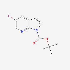 molecular formula C12H13FN2O2 B1345279 5-Fluoro-pyrrolo[2,3-b]pyridine-1-carboxylic acid tert-butyl ester CAS No. 928653-77-4