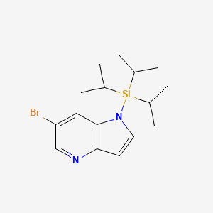 molecular formula C16H25BrN2Si B1345284 6-Bromo-1-(triisopropylsilyl)-1H-pyrrolo[3,2-b]pyridine CAS No. 1015609-27-4