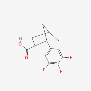 molecular formula C13H11F3O2 B13452846 1-(3,4,5-Trifluorophenyl)bicyclo[2.1.1]hexane-2-carboxylic acid CAS No. 2913221-54-0